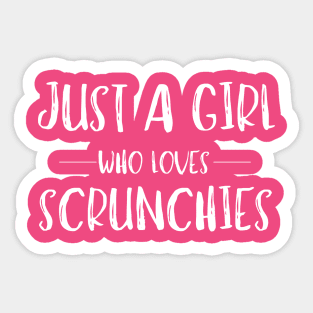 Just a Girl Who Loves Scrunchies Sticker